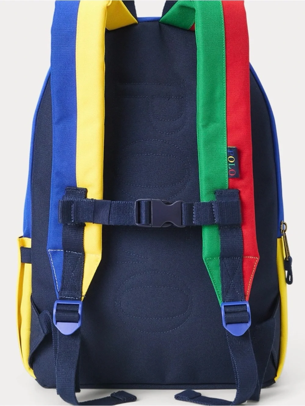 New Polo Ralph Lauren Embroidered Pony Logo Color-Block Backpack Unisex One Size